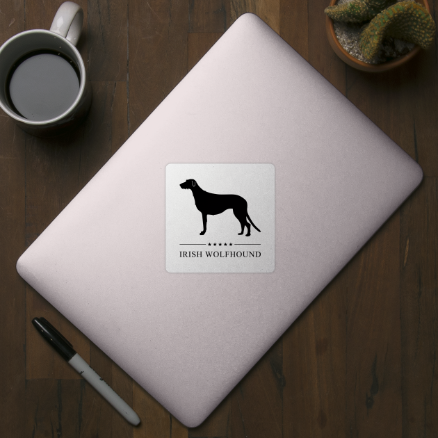 Irish Wolfhound Black Silhouette by millersye